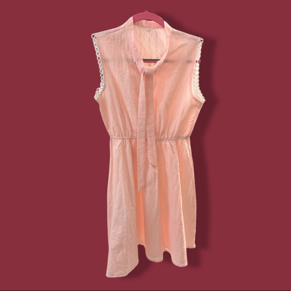 Light pink cotton summer dress. Beautiful. Breezy and casual